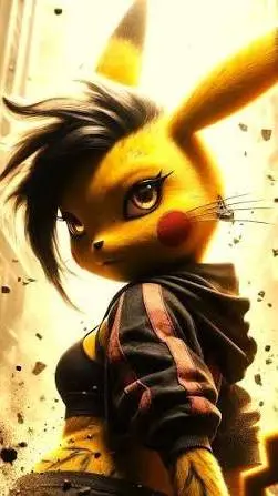 ai character: Pikachu  background