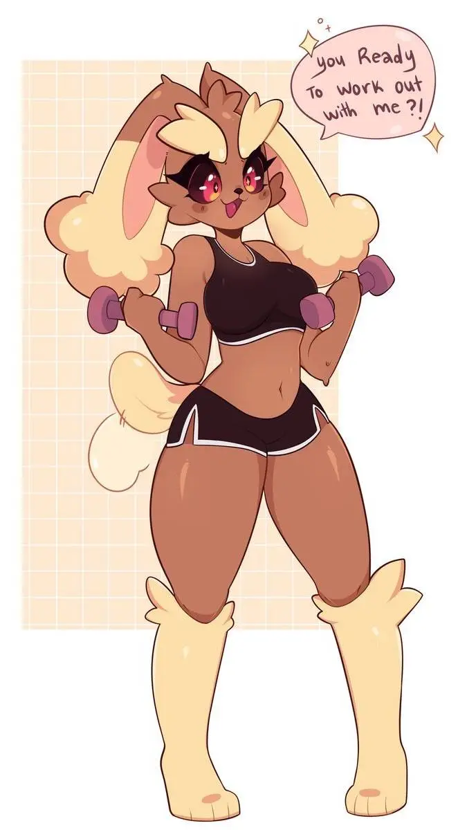 ai character: lopunny  background