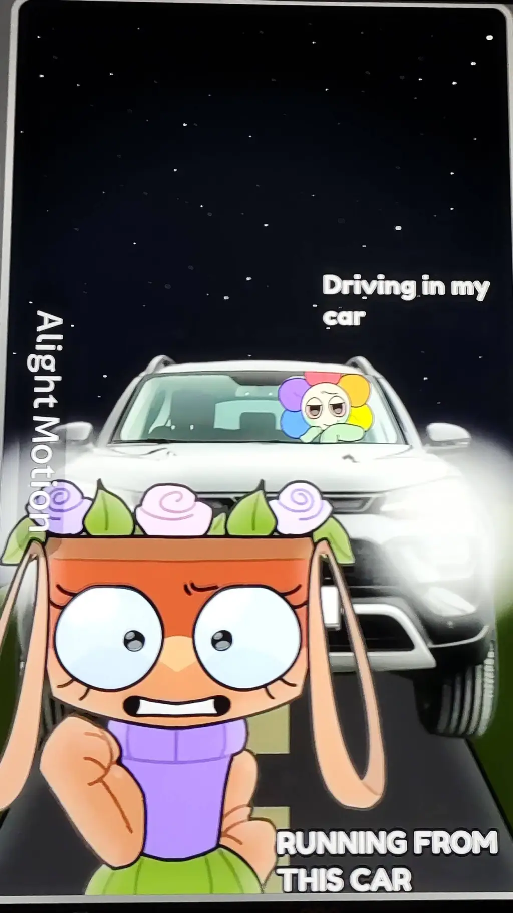ai character: driving in mycardw background