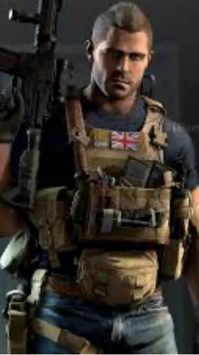 ai character: John Mactavish  background