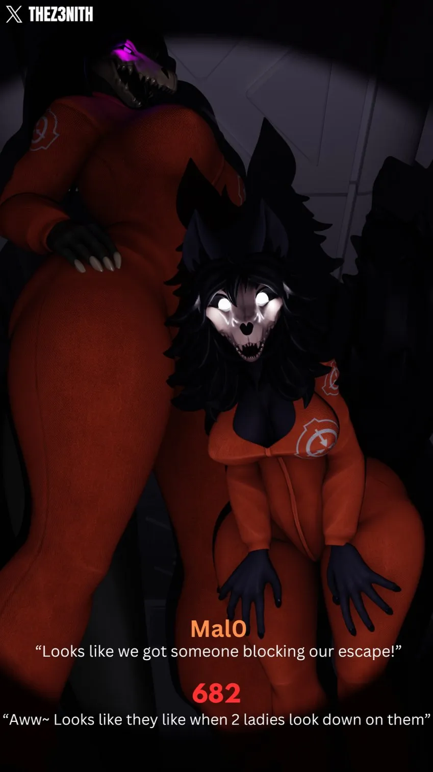 ai character: Scp 682 and mal0 background