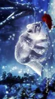ai character: Arctic fox  background