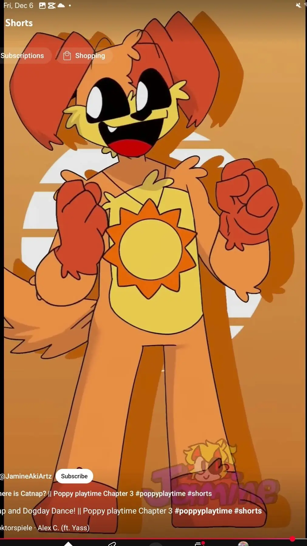 ai character: dogday background