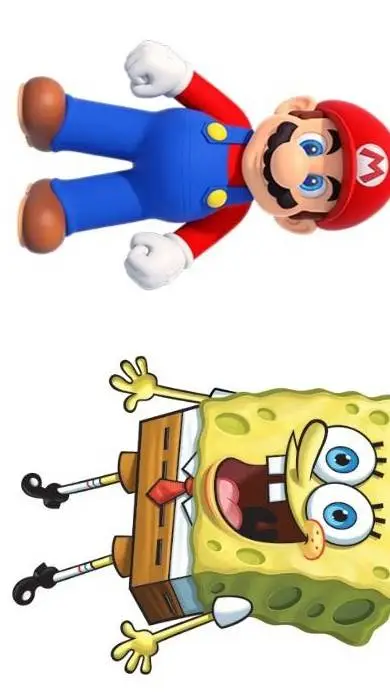 ai character: mario+SpongeBob background