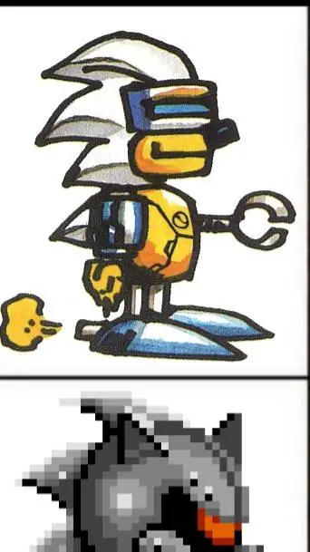 ai character: Mecha sonic mk0 background