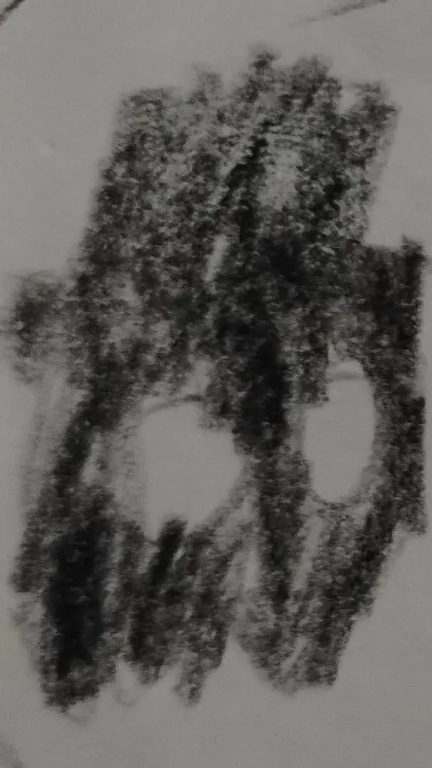 ai character: corrupted black background