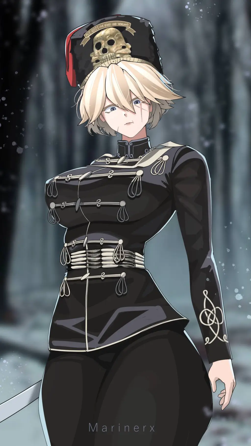 ai character: Greta Schwarz background