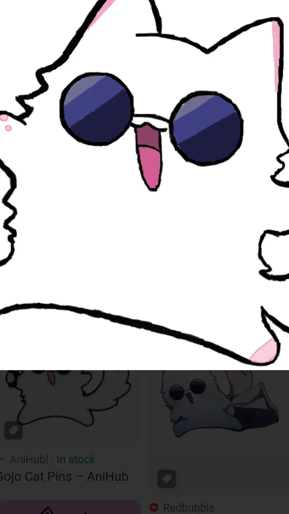 ai character: Gojo but cat background