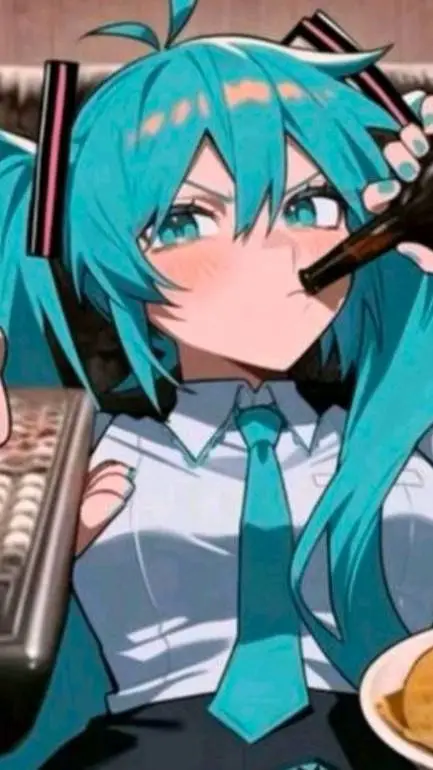 ai character: hasune miku  background