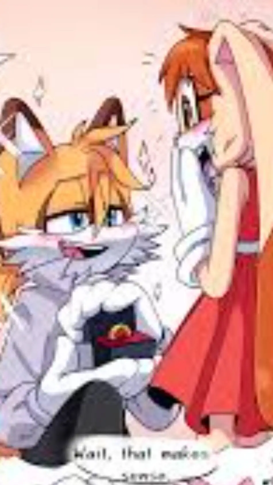 ai character: tails x cream background