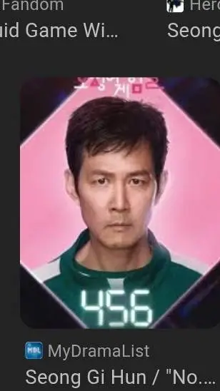 ai character: Seong Gi-hun  background