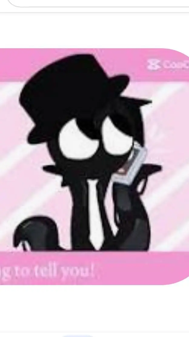 ai character: embarrassed black background