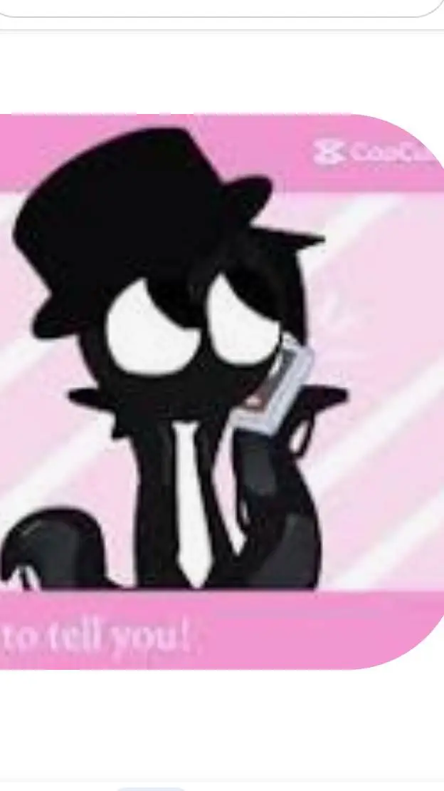 ai character: embarrassed black background