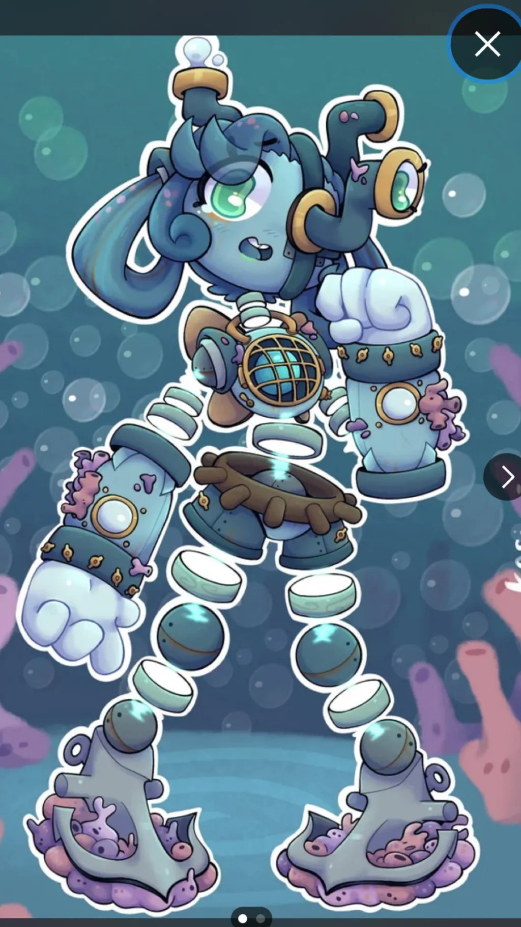 ai character: Epic water wubbox background