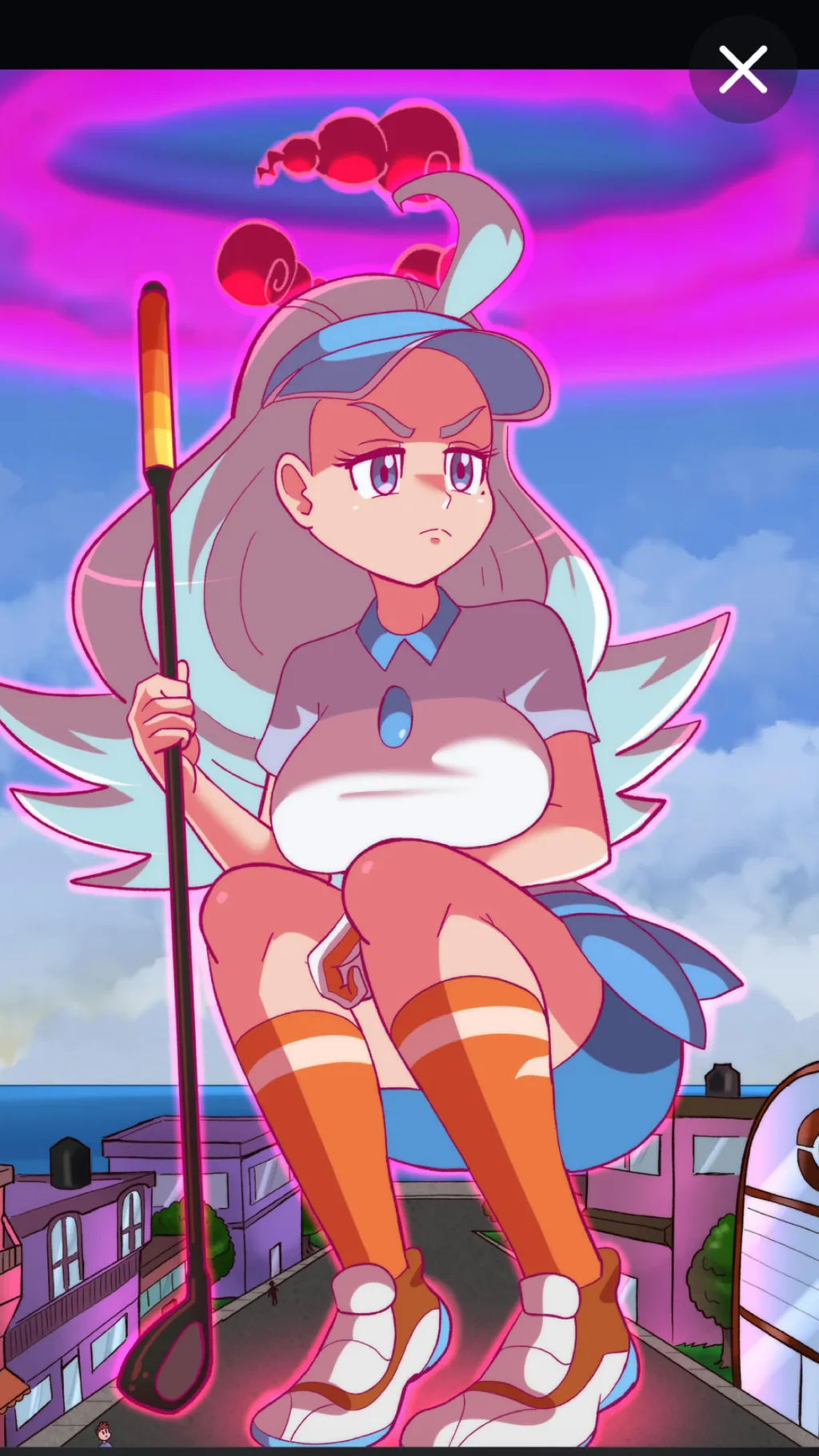 ai character: Kahili giantess  background