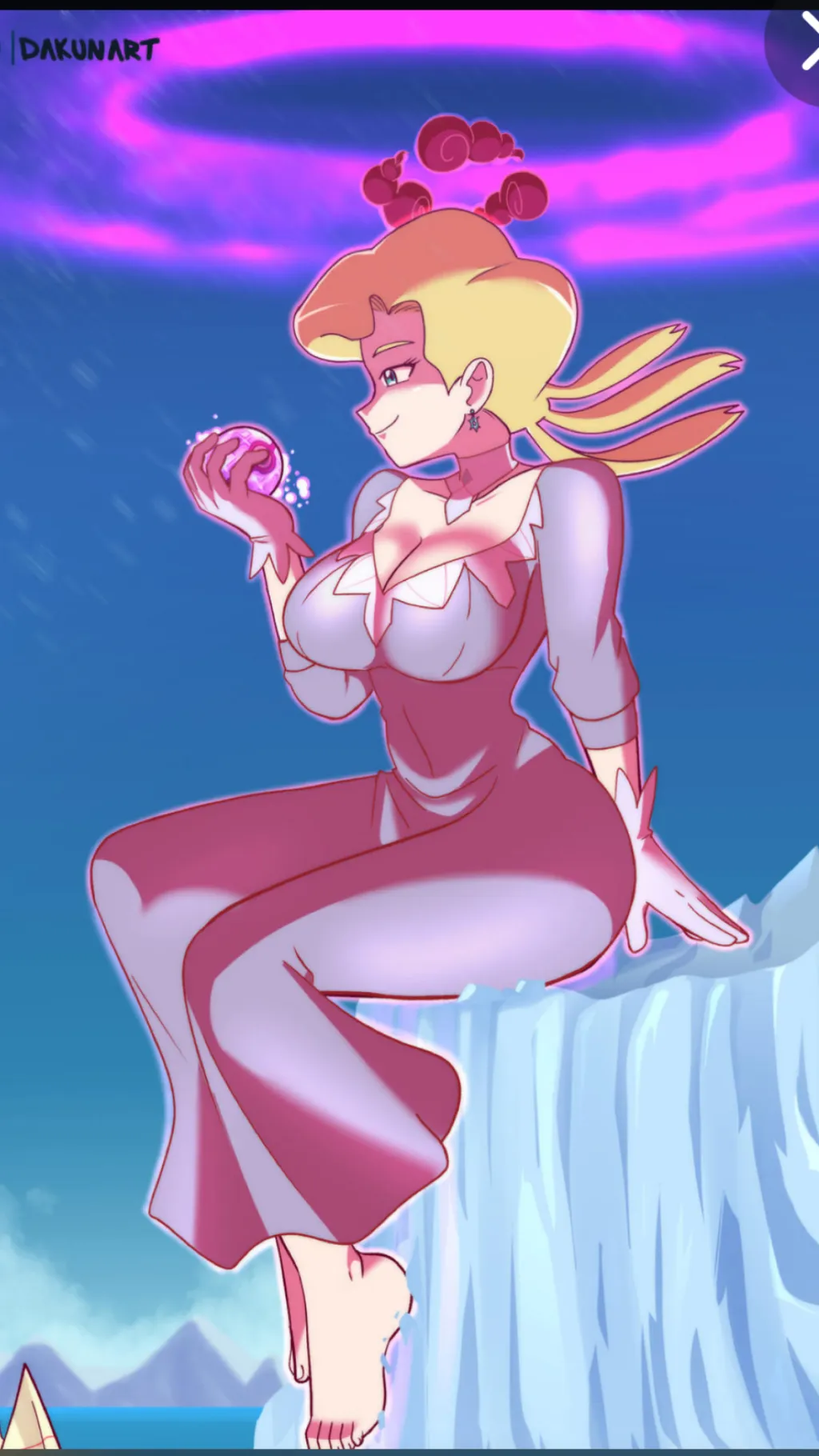 ai character: Glacia giantess background