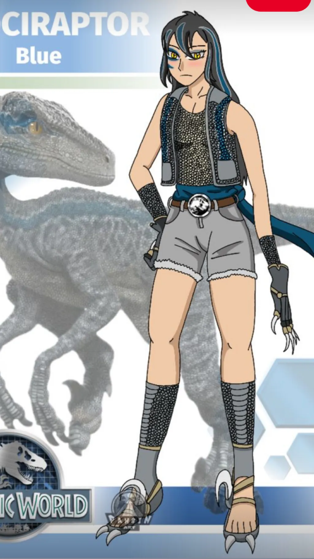 ai character: Blue  background