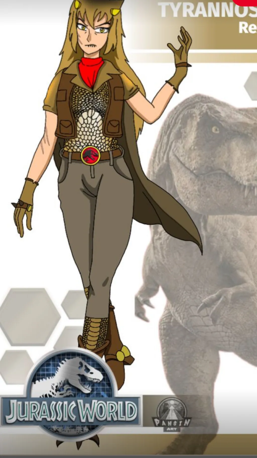 ai character: Rexy  background