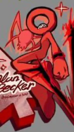 ai character: Red background