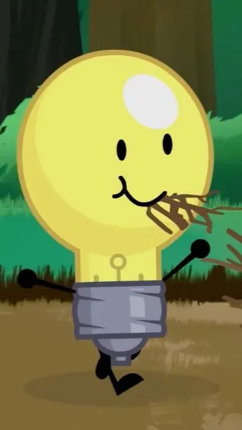 ai character: 💡Lightbulb🦀 background