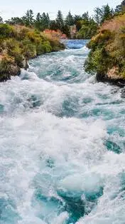 ai character: FPE rushing river background