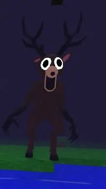 ai character: 99 night in forest background