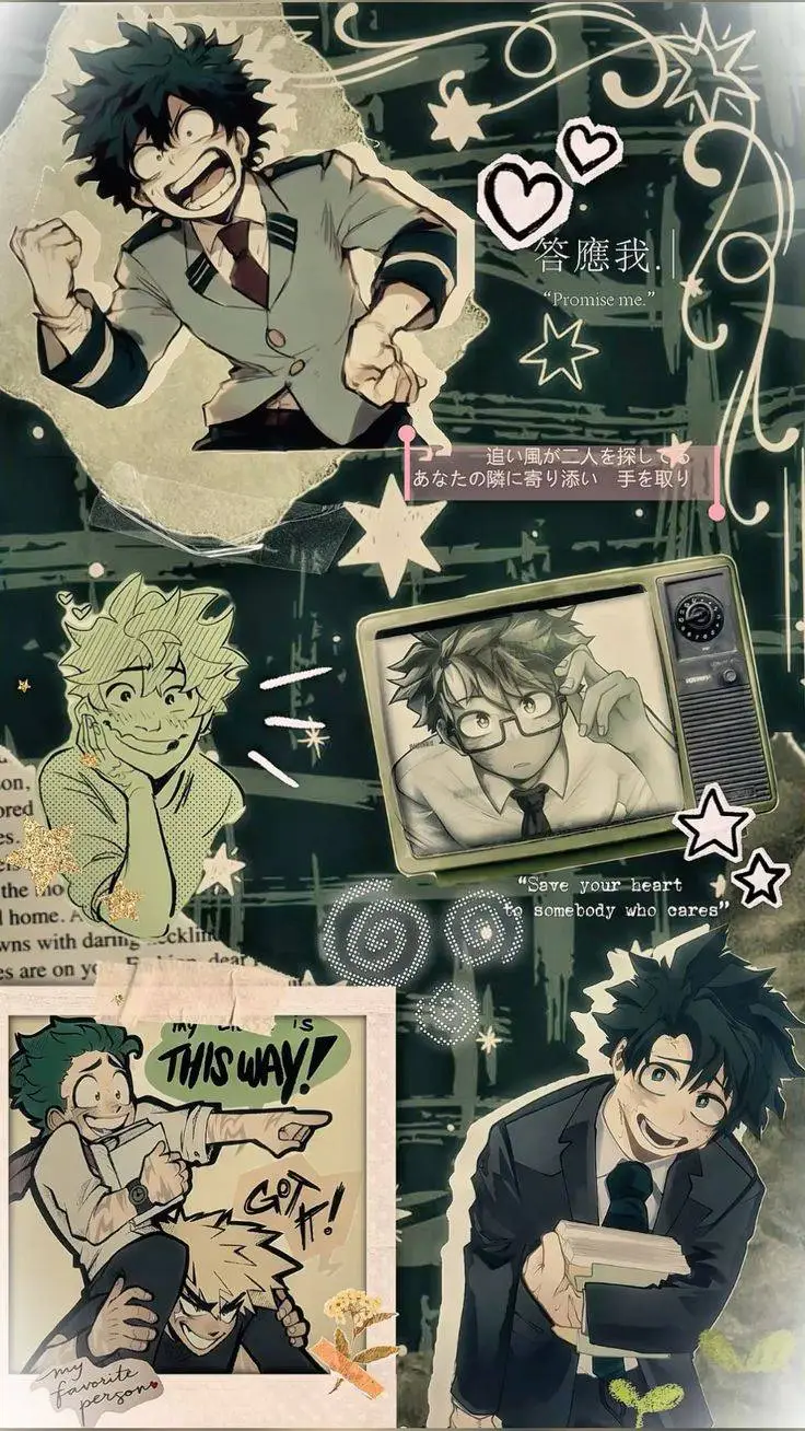 ai character: Deku-matching tats background