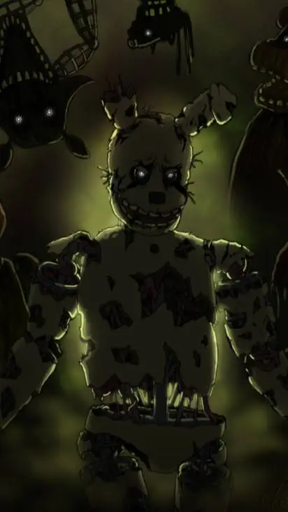 ai character: M3GAN X FNAF3 background