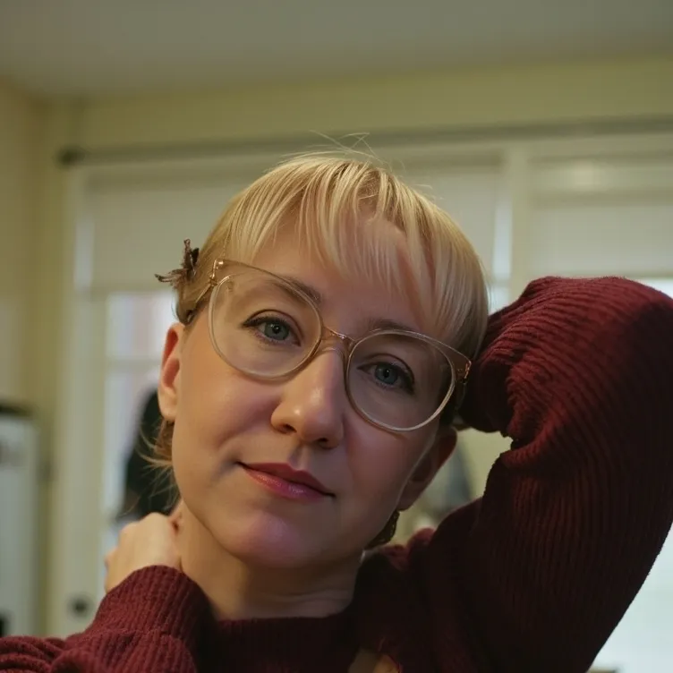 chat with ai character: Tina with sweater