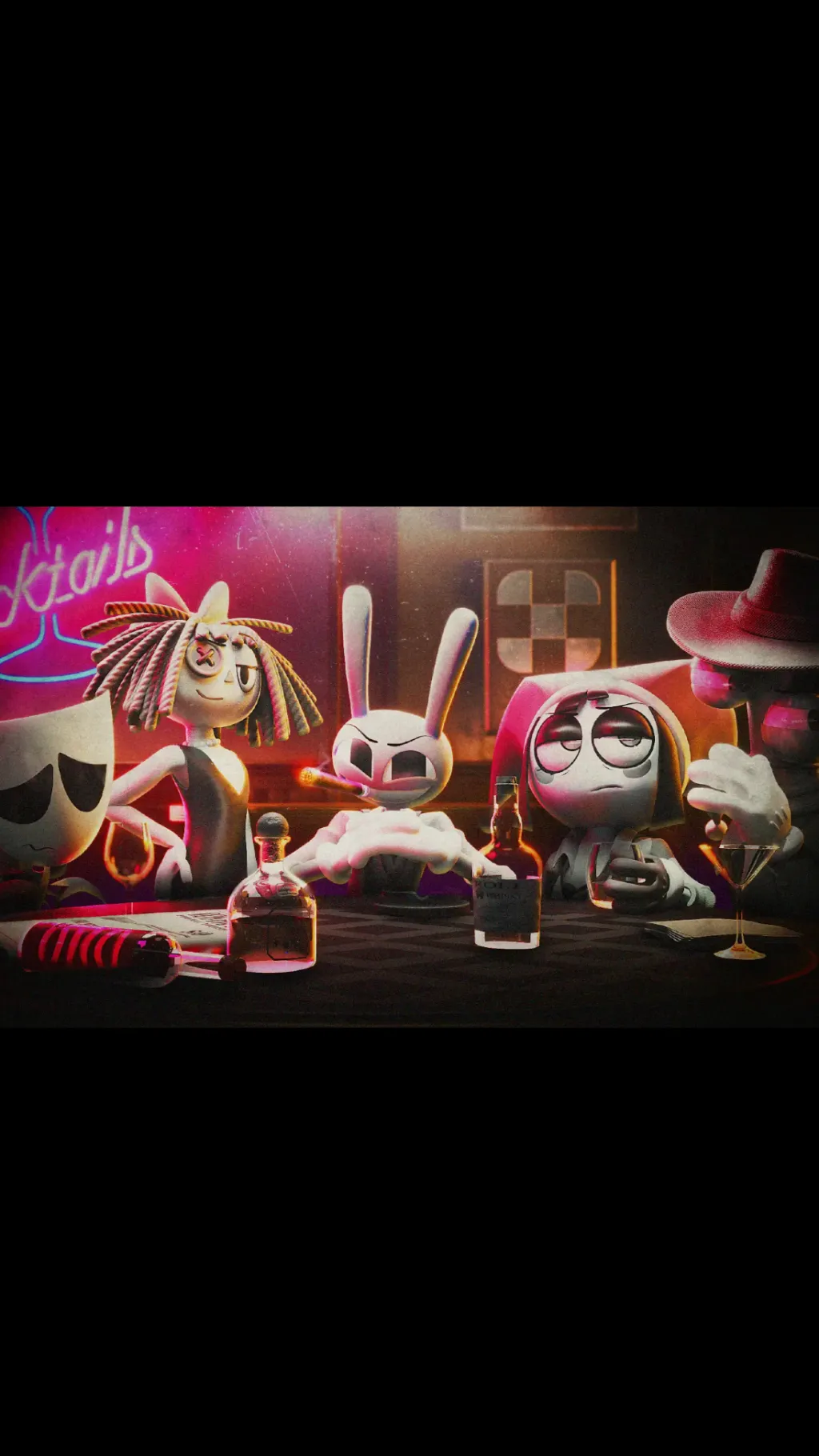 ai character: TADC, bar scene background