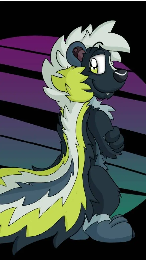 ai character: pep the skunk  background