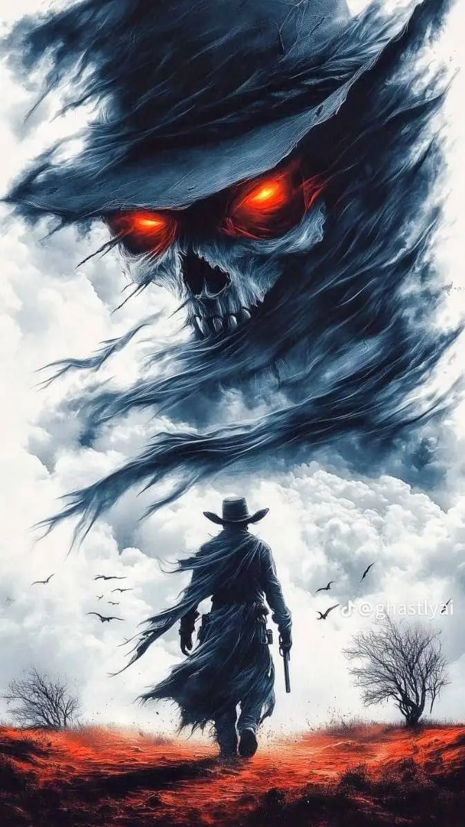 ai character: Black Hat Outlaw background