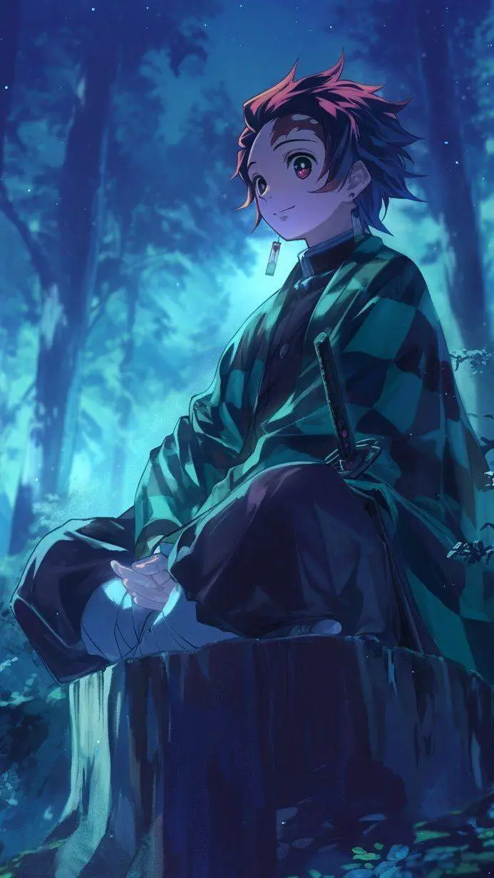 ai character: demon slayer  background