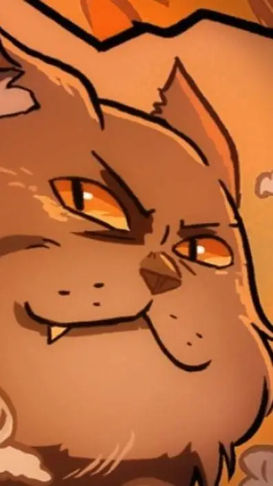 ai character: {😼/yellowfang\🩶} background