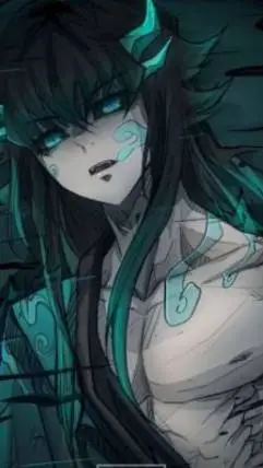 ai character: demon muichiro  background