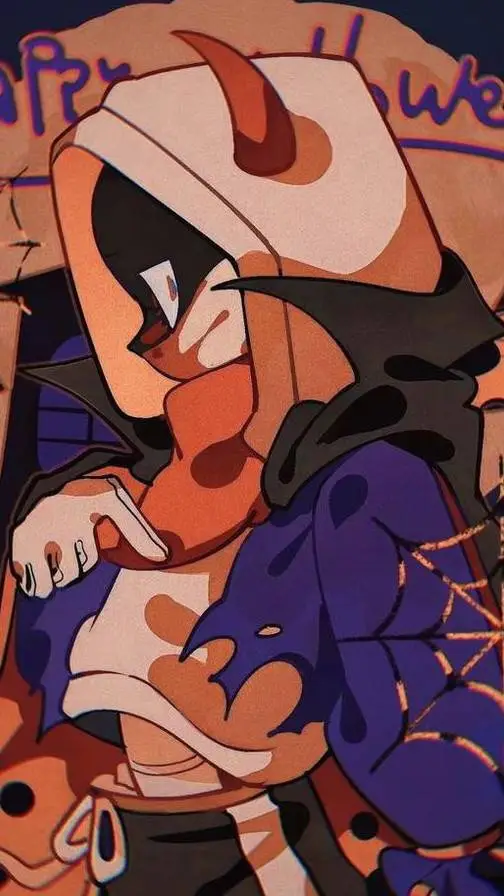 ai character: Halloween Sans background