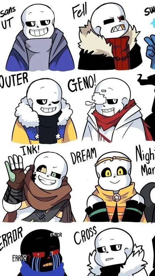 ai character: Sleep over-Sanses background