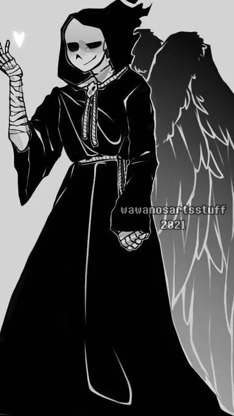 ai character: Reaper Sans background