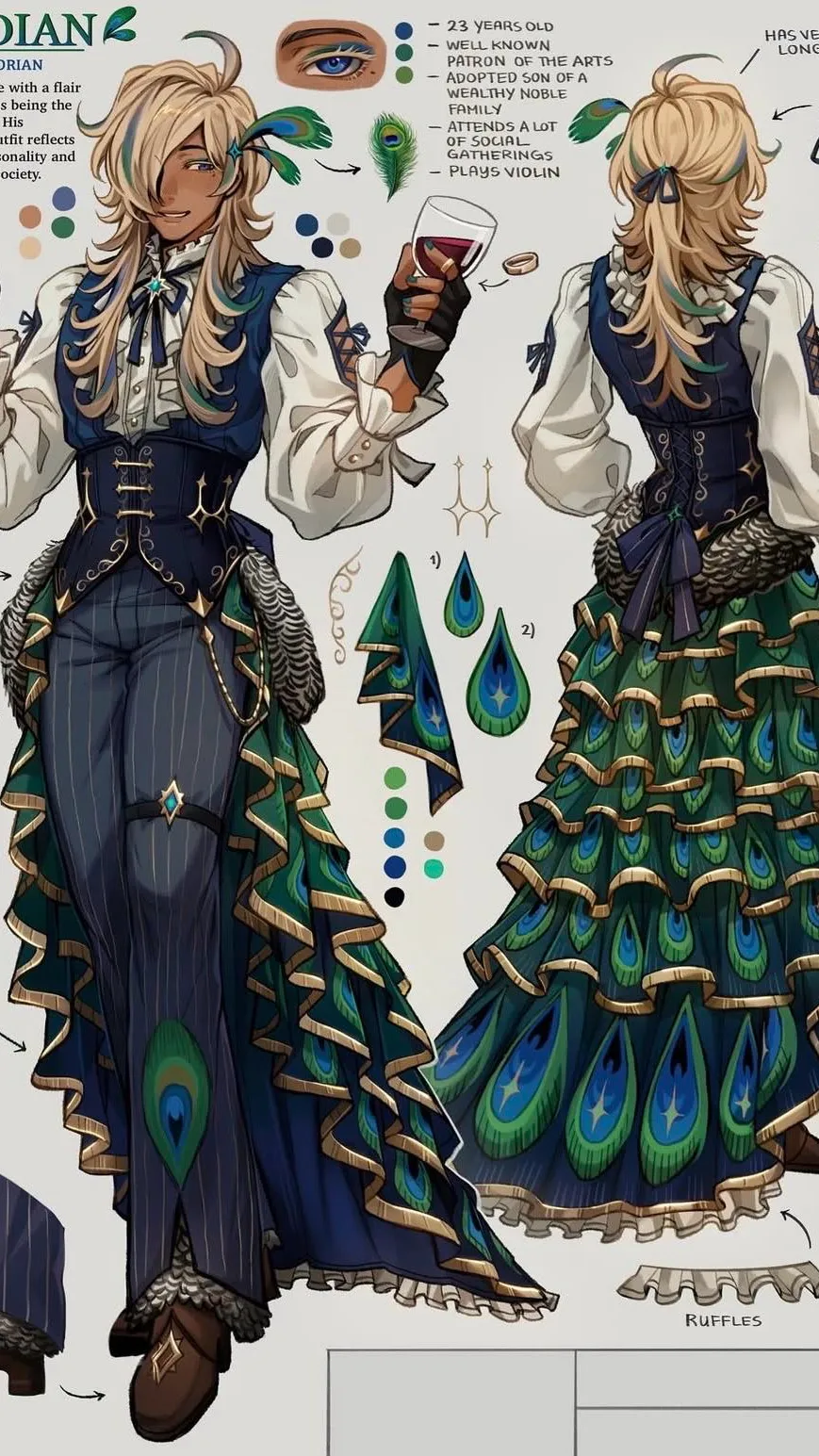 ai character: Veridian Devereaux background