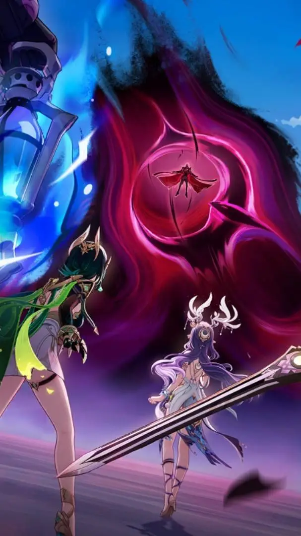 ai character: Genshin Royale au background