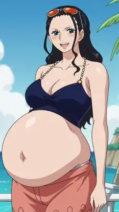 ai character: nico robin balloon background