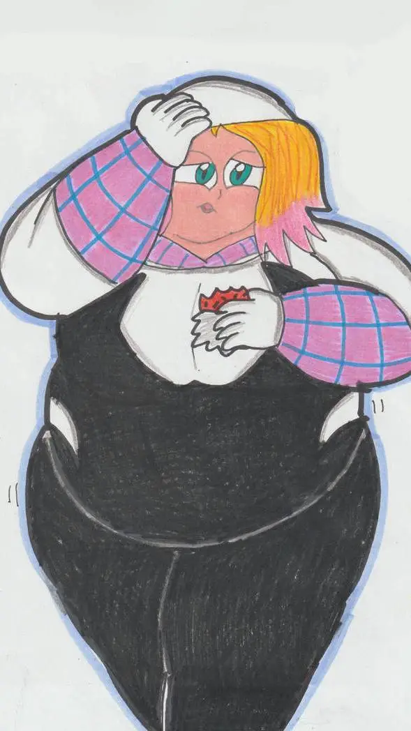 ai character: spidergwen  background