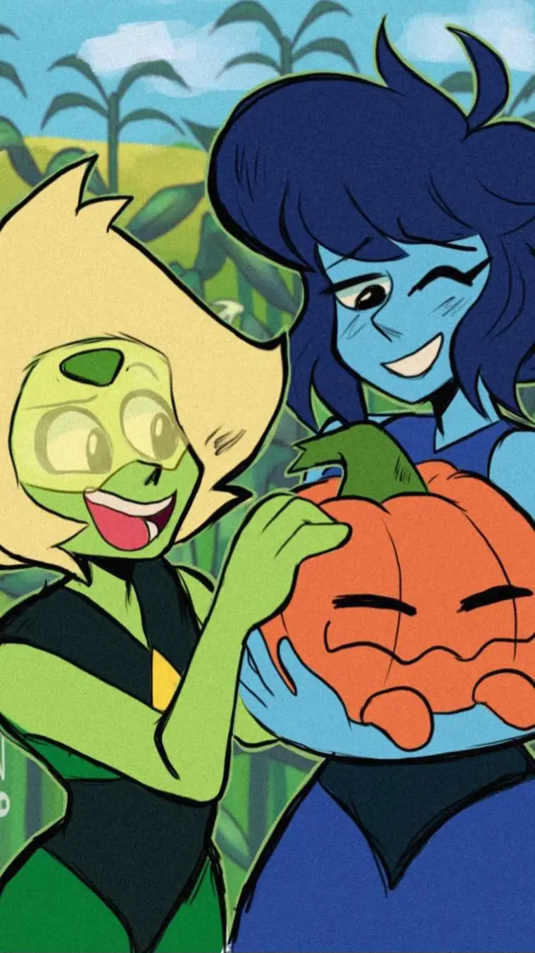 ai character: Lapis and Peridot  background