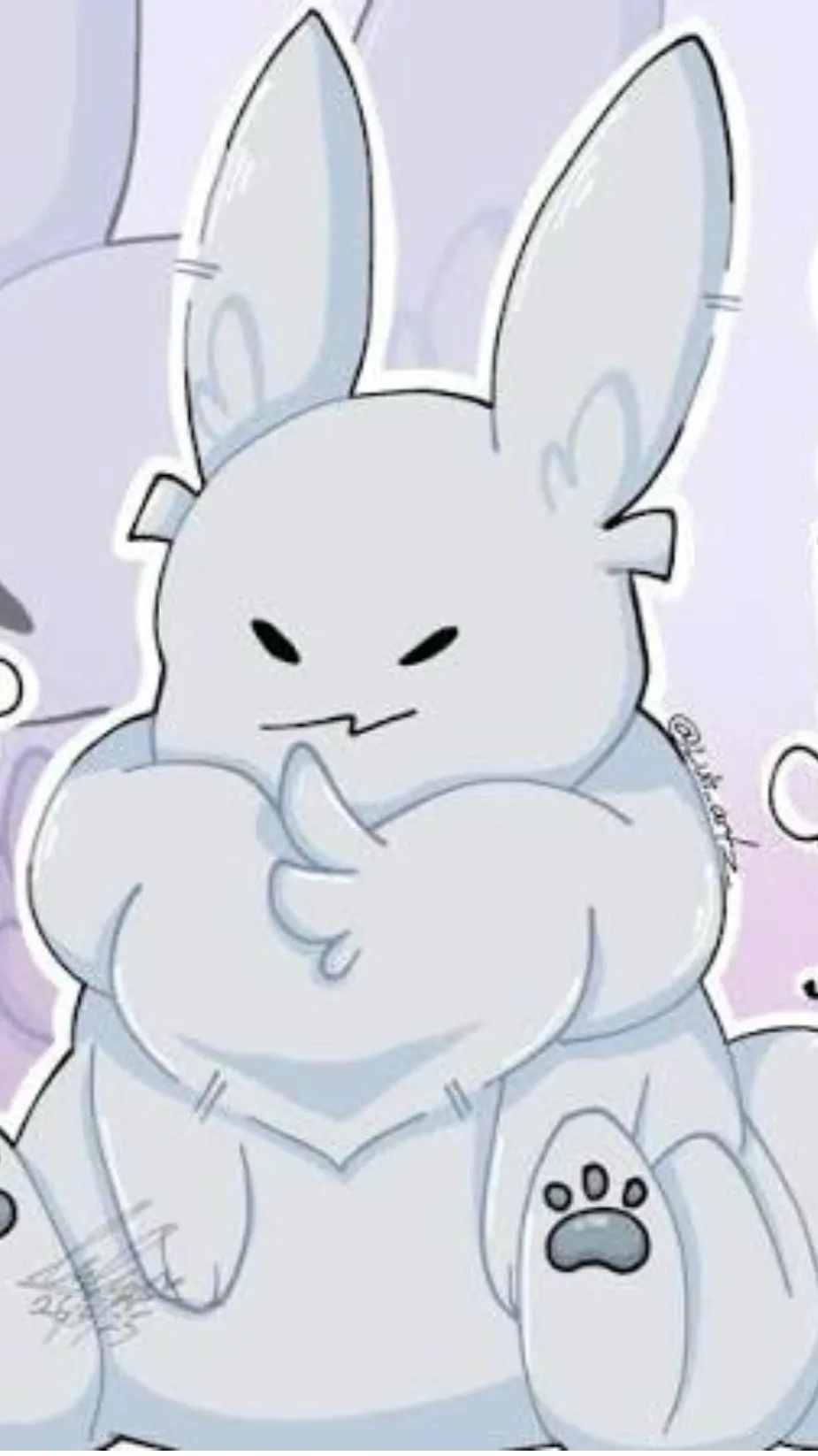 ai character: Gubby🥕🐰 background