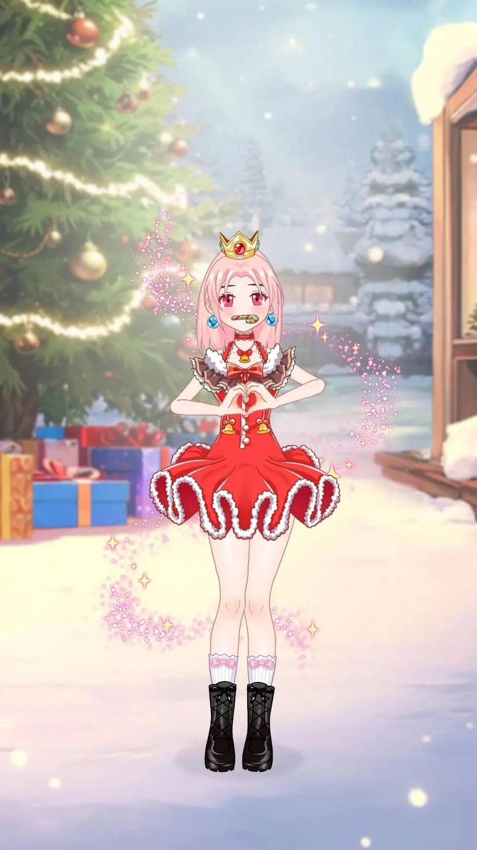 ai character: Sparkle background