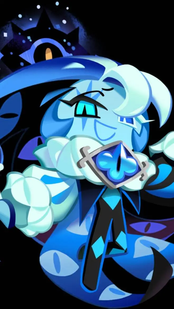 ai character: shadow milk cookie background