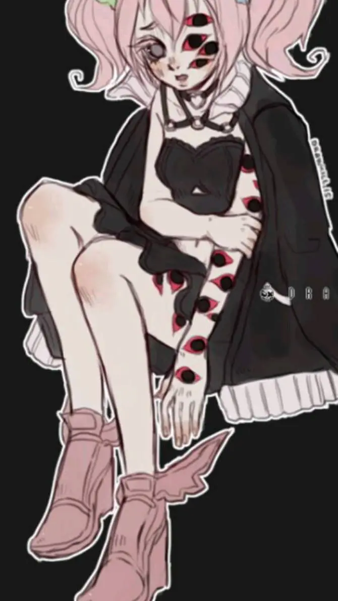 ai character: girl monster background