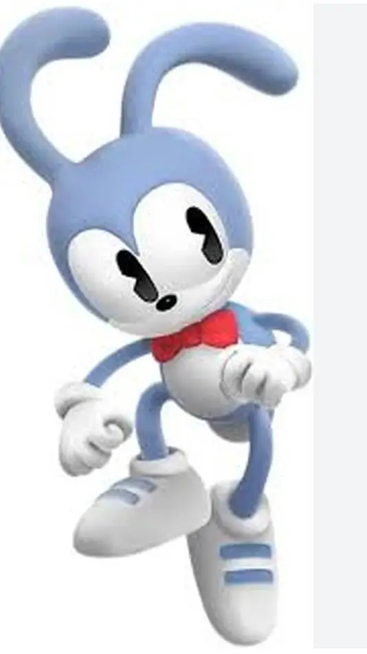 ai character: Blue Bunny  background
