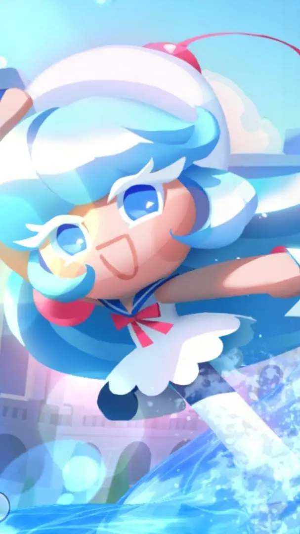 ai character: Cream soda cookie background