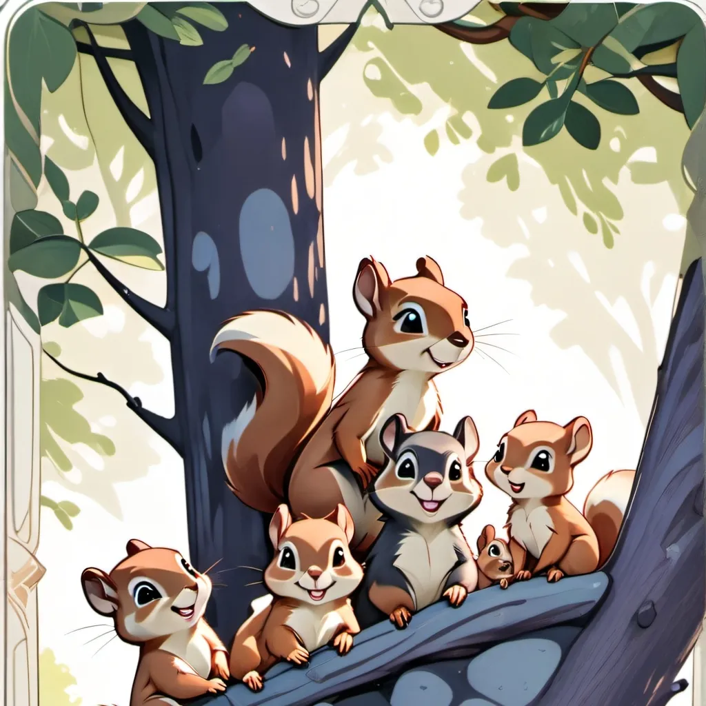 chat with ai character: squirrel family 